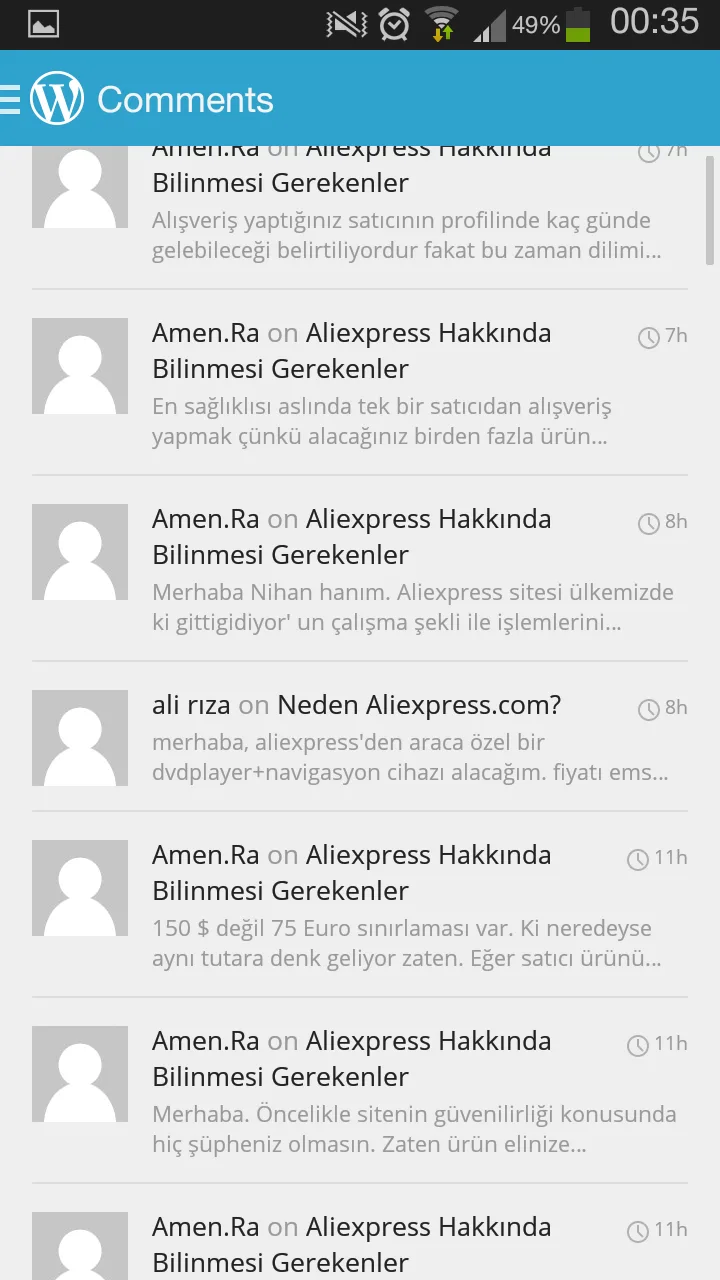 2014 04 10 21.35.14 - Wordpress Android Uygulaması